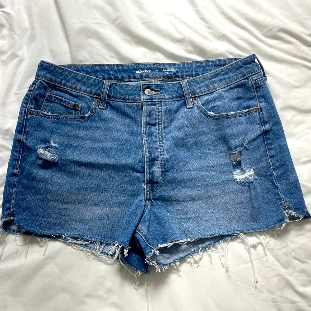 Old Navy OG Straight High Rise Denim Shorts